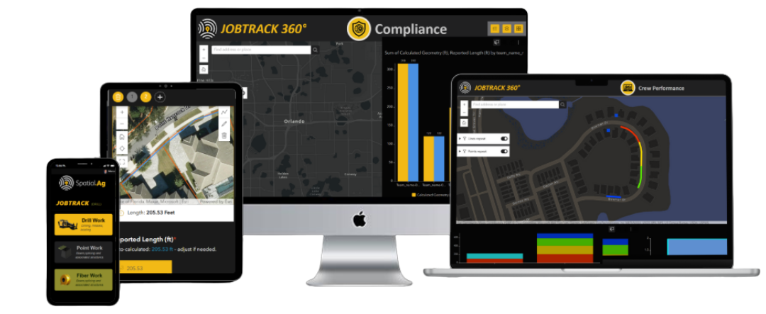 Preview of JobTrack 360° dashboards across devices